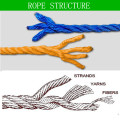 Factory price twisted rope blue PP split film rope in 6-14mm